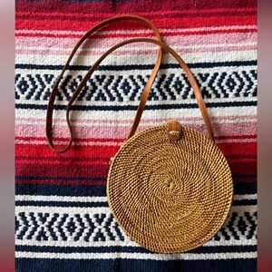 Handwoven Round Rattan Bag
